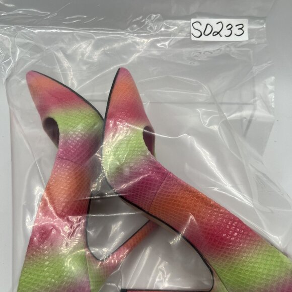 Mix No.6 Danyah 8M Rainbow Island Fruits Ombre Stiletto Heels Snake Texture Shoe - Picture 15 of 15